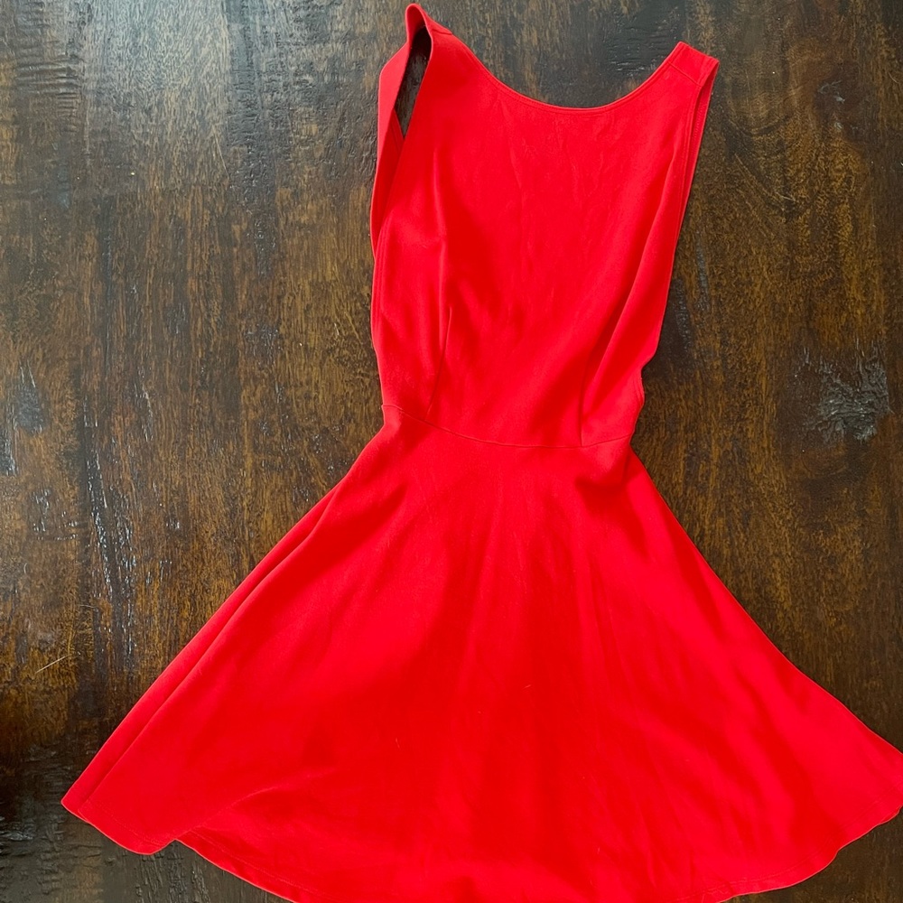 Like New American Apparel Red Backless Mini Dress